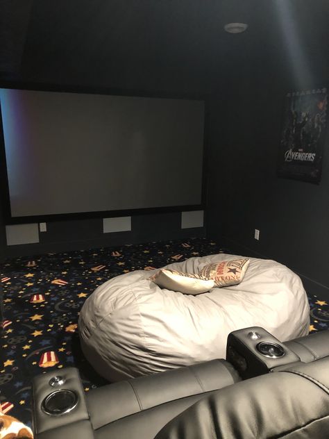 Attic Movie Room, Home Theater Screen, Algee Smith, Small Theater Room, Home Theater Screens, Movie Theater Rooms, Theater Rooms, Build Design, Home Cinema Room