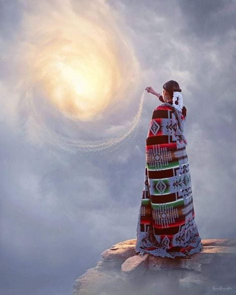 Artist Credit : Priscilla Tacheney Native American Proverb, Navajo Art, Native American Paintings, Traditional Stories, Medicine Woman, Southwest Art, American Indian Art, Indigenous Art, Native Art