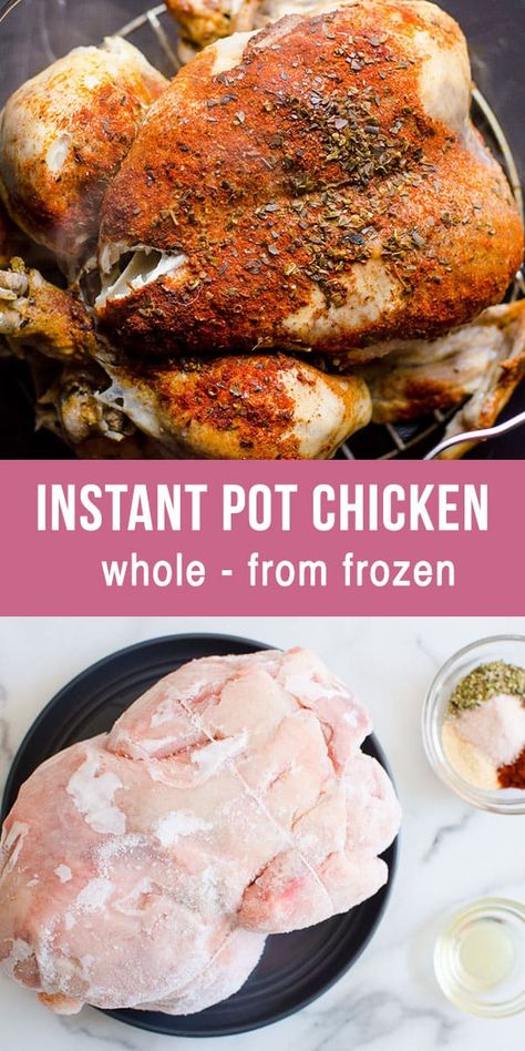 Instant Pot Whole Chicken Recipes Frozen, Instapot Whole Chicken Recipes Frozen, Frozen Whole Chicken In The Crockpot, Whole Frozen Chicken Instant Pot, Frozen Whole Chicken Instant Pot, Frozen Chicken Recipe, Whole Chicken Instant Pot, Whole Frozen Chicken, Cosori Recipes