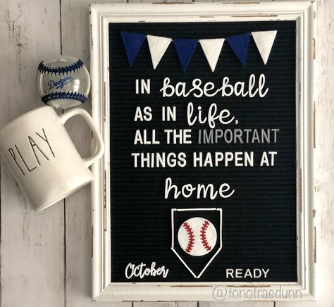 Show your love for baseball with a letterboard. #octoberready #letterboardideas #baseball #baseballquotes #letterboard Baseball Letter Board Quotes, Baseball Letters, Letterboard Quotes, Baseball Love, Message Board Quotes, Baseball Room, Baseball Quotes, Felt Letter Board, Light Boxes