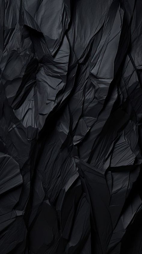 Black crumpled paper texture backgrounds monochrome wrinkled.  | premium image by rawpixel.com / Techi Black Marble Aesthetic, Black Crumpled Paper, Dark Mobile Wallpaper, Black Textured Wallpaper, Iphone Wallpaper Dark, Iphone Wallpaper Black, Black Paper Texture, Crumpled Paper Textures, Black And White Wallpaper Iphone