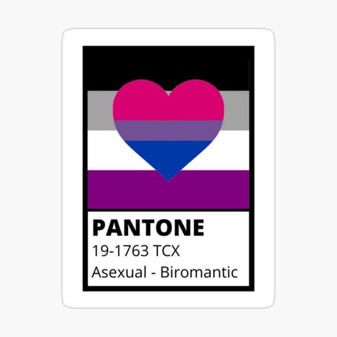 Get my art printed on awesome products. Support me at Redbubble #RBandME: https://www.redbubble.com/i/sticker/Asexual-Biromantic-Pantone-Pride-Sticker-by-HecateDesigns/59838565.JCQM3?asc=u Asexual Art, Asexual Aesthetic, Biromantic Asexual, Luna Aesthetic, Asexual Humor, Nonbinary People, Gay Sticker, Asexual Pride, Pride Stickers