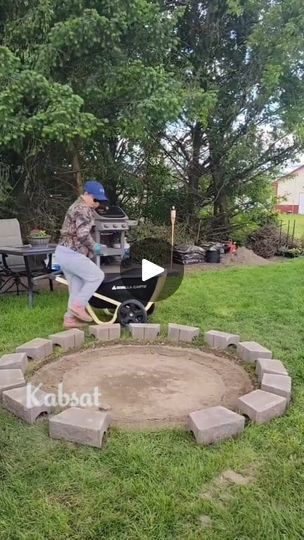 117K views · 399 reactions | Cheap Fire Pit Base Idea
DIY Project 
#yardwork #firepit #projectideas #garden | Kabsat | Kabsat · Original audio Outside Fire Pit Ideas Diy, Diy Bonfire Pit Cheap Backyard Ideas, Backyard Seating Area With Fire Pit, Cheap Fire Pit Ideas Backyard, How To Make A Fire Pit, Simple Backyard Fire Pit Ideas, Outdoor Fire Pit Ideas Seating Areas, Diy Fire Pit Ideas Backyard, Diy Firepits Backyard Ideas