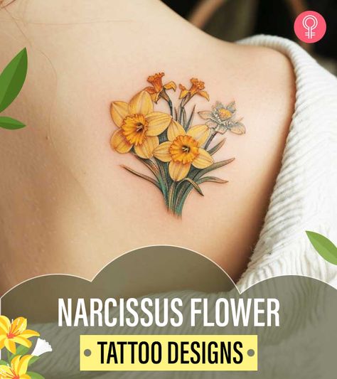 Narcissus Flower Tattoo, Flowers Narcissus, Narcissus Flower Tattoos, Teardrop Tattoo, Hawaiian Tattoos, Challenge Instagram, Bracelet Tattoo, Narcissus Flower, Semicolon Tattoo