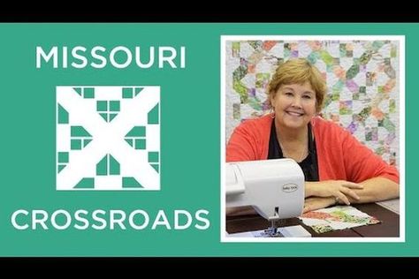 Make a Missouri Crossroads Quilt with Jenny! Crossroads Quilt, Jenny Doan Tutorials, Msqc Tutorials, Missouri Quilt Tutorials, Missouri Quilt Company, Missouri Star Quilt Company Tutorials, Missouri Star Quilt Tutorials, Star Video, Free Quilt Tutorials