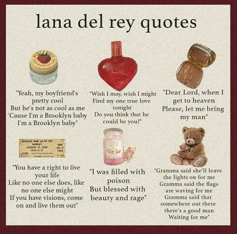 Dreamy Quotes, Women Angel, Lana Del Rey Quotes, Lana Del Rey Love, Lana Del Rey Lyrics, Lana Rey, Cherry Cola, Brooklyn Baby, Lana Del Ray