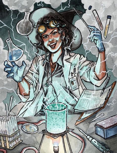 R Drawing, Mad Science, Drawing Websites, Witch Aesthetic, Landscape Drawings, Mad Scientist, Urban Fantasy, Hand Art Drawing, Illustration Character Design