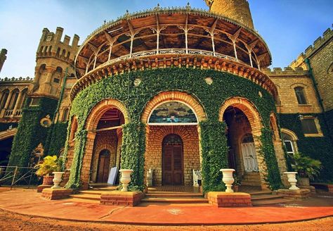 Here is a royal splendor to blow your minds: Bangalore Palace!  Did you know, this is a palace built by a school principal?   #India #Bangalore #BangalorePalace #palacesofindia #royal #architecture #travel #trip #tour #yolo #usa #UCLA Bangalore Palace, Bangalore City, Visit India, Anime Backgrounds Wallpapers, Ultra Wide, Modern City, Historical Place, Place Of Worship, Mysore