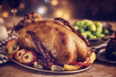 Roasted Goose Recipe: A Hanukkah Tradition From the Middle Ages Roast Goose Recipes, Goose Recipes, Charles Dickens Christmas, Christmas Roast, Bread Sauce, Christmas Goose, Recipe Icon, Wild Game Recipes, Game Food