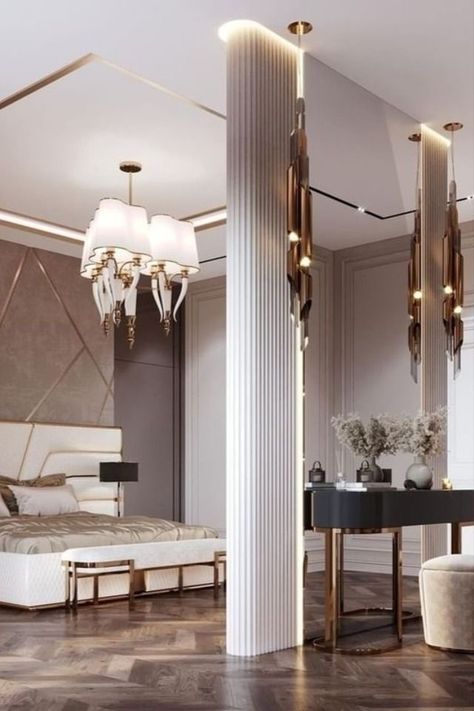 Column Design Interior Luxury, Column Design Interior Living Room, Modern Columns, Column Design Interior, Column Decoration Ideas, Modern Column, Column Decoration, Interior Design Portfolio Layout, Definition Of Art