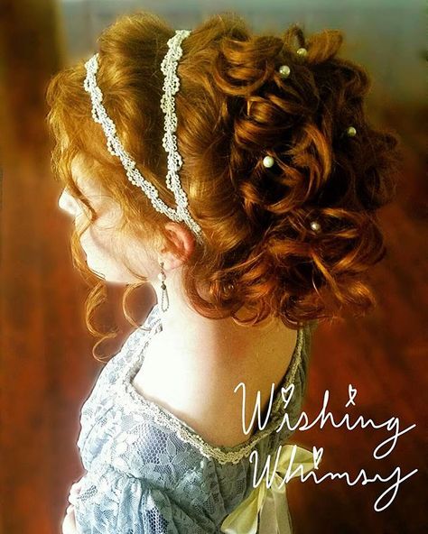 A Regency inspired hairdo I wore to a historic ball last night ♡ #hair #updo… 1800 Hairstyles, Period Hairstyles, 1800s Hairstyles, Historical Hairstyles, Night Hair, Tan Skin Blonde Hair, Medieval Hairstyles, Night Hairstyles, Regency Period