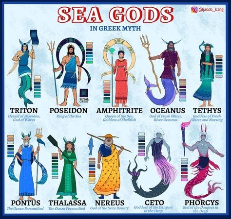 I Had To Leave, Sea God, Greek Sea, Myths & Monsters, World Mythology, Greek Mythology Gods, Legends And Myths, Greek Gods And Goddesses, Fantasy Magic