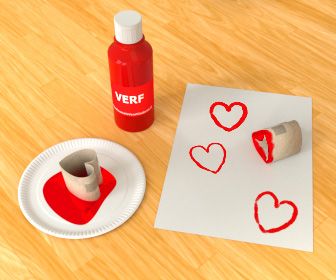 Hartjes stempel van wc rol - Knutsels Voor Kinderen - Leuke Ideeën om te Knutselen met Duidelijke Uitleg Kids Crafting, Painting Activities, Now And Then, Craft Activities For Kids, Craft Activities, San Valentino, Matilda, Diy For Kids, Cool Kids