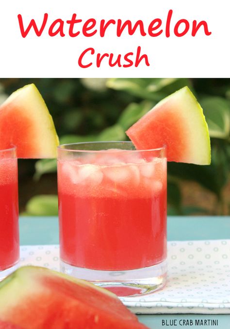 Watermelon Crush Recipe, Watermelon Crush Cocktail, Watermelon Drinks With Alcohol, Watermelon Cocktail Vodka, Sprite Cocktail, Watermelon Mixed Drinks, Watermelon Vodka Drinks, Watermelon Recipes Drinks, Watermelon Cocktail Recipes