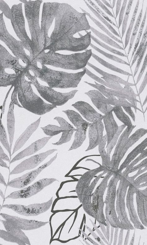 Pastel Dreams-Soft & Cute Backgrounds Grey Wallpaper Designs, Wall Paint Patterns, Grey Minimalist, Tropical Motifs, Creative Backdrops, Pastel Design, Tropical Patterns, Fern Leaves, Tropical Prints