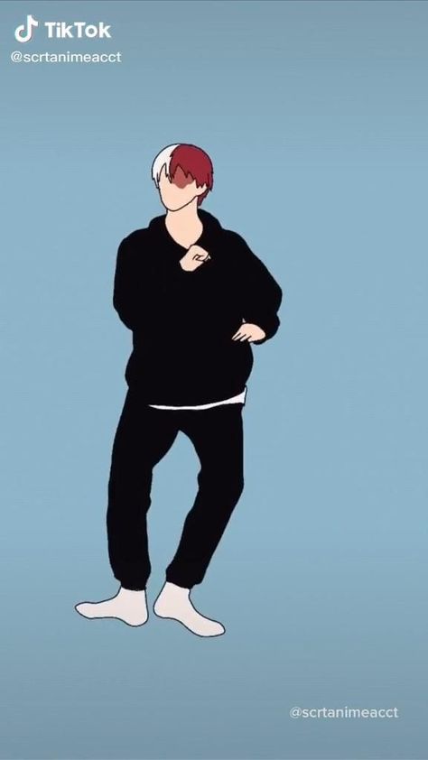 Anime Character Dancing, Todoroki Dancing, Todoroki Drawing, Anime Dance, Youtube Drawing, Music Tiktok, Character Dance, Bakugou Manga, Anime Dancing