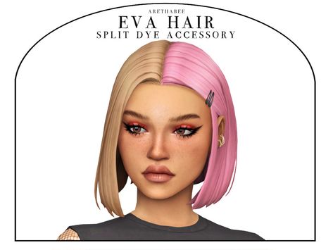 Sims4 Cc Split Hair, Sims Split Dye Hair, Sims 4 Cc Maxis Match Split Dye Hair, Sims Dyed Hair Cc, Split Dye Sims 4 Cc, Sims 4 Split Hair, Split Hair Sims 4 Cc, Sims 4 Dyed Hair, Sims 4 Split Dye Hair Cc