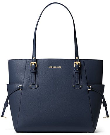 Handbags & Accessories - All Handbags & Wallets - Macy's Michael Corse Bags, Michael Kors Tote Bags, Bag Obsession, Leather Handbags Tote, Navy Gold, Medium Tote, East West, Leather Hobo, Black Tote Bag