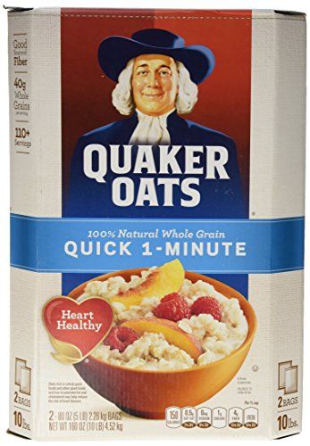 Quaker Oats Quick 1 Minute Oatmeal  25 lb * Learn more by visiting the image link. (This is an affiliate link) #Cereals Quick Oats Breakfast, Quaker Cereal, Plain Oatmeal, Quick Oatmeal, Types Of Cereal, Old Fashioned Oatmeal, Old Fashion Oats, Quaker Oats, Chocolate Oatmeal Cookies