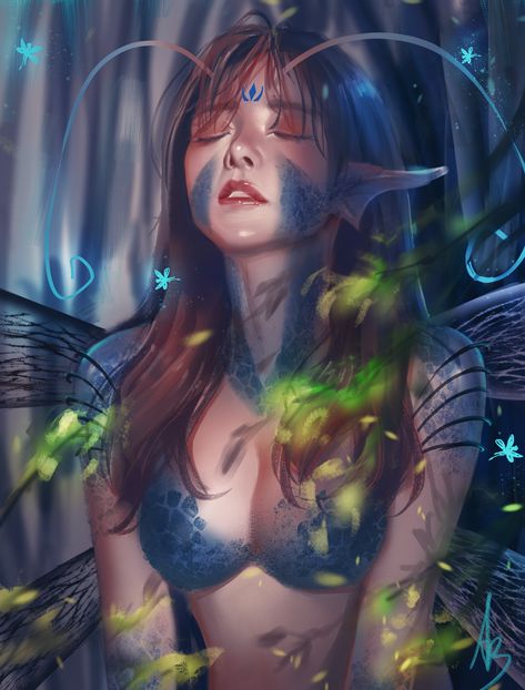 ArtStation - Dragonfly, _Z eD_ Dragonfly Artwork, Dragonfly Painting, Dragonfly Art, Freelance Artist, Arte Fantasy, Human Art, Character Portraits, Larp, Portrait Art