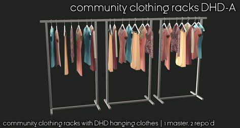 Clothing Rack Cc Sims 4, Clothing Racks, Public Bathrooms, Apartment Life, Hanging Clothes, Cc Finds, Sims 4 Clothing, Maxis Match, Sims 2