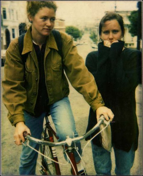 Margaret Kilgallen on her bicycle in San Francisco Margret Kilgallen, Margaret Kilgallen, Stuart Davis, September Baby, Inspiration Portrait, Large Scale Art, Kids Mood, Female Artist, Style Reference