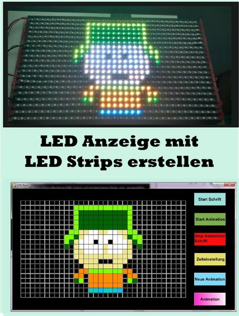 LED Matrix Animationsoftware mit Arduino oder Teensy betreiben. Anleitung zum Nachbauen mit Schaltplan und Codes... #python#ledmatrix#teensy#led Arduino Led, Electronics Poster, Esp8266 Arduino, Diy Bbq, Led Matrix, Diy Gadgets, Diy Display, Raspberry Pi Projects, Strip Led