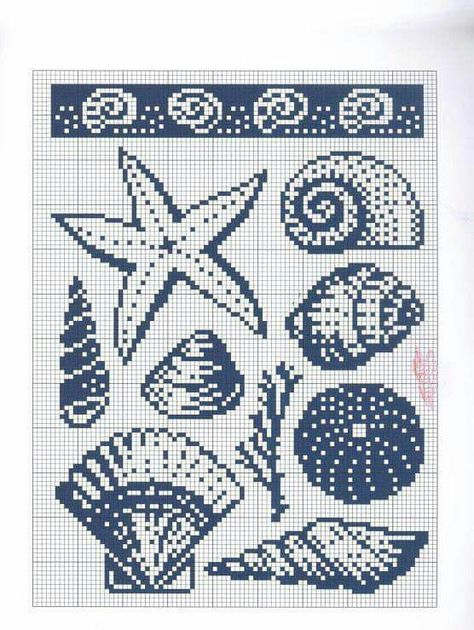 Cross Stitch Sea, Tapestry Crochet Patterns, Crochet Tapestry, Cross Stitch Animals, Cross Stitch Patterns Free, Free Cross Stitch, Tapestry Crochet, Crochet Chart, Knitting Charts