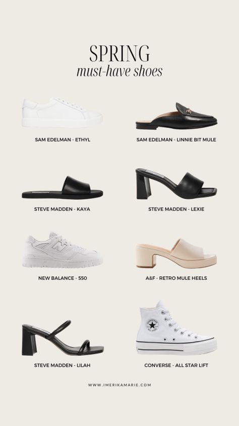 Essential Shoes For Women, Smart Casual Women Summer, Shoes For 2023, Must Have Shoes, Minimalist Wardrobe Capsule, Smart Casual Women, Fashion Terms, Fashion Capsule Wardrobe, Fashion Vocabulary