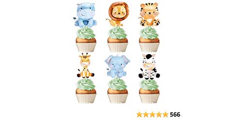 Amazon.com: Baby Safari Jungle Animals Cupcake Toppers Forest Theme Birthday Party Supplies For Kids and Adults Party Decorations Set of 24 : Toys & Games Animal Cupcake Cake, Forest Theme Birthday Party, Adult Party Decorations, Pretty Cupcakes, Animal Cupcakes, Safari Jungle, Forest Theme, Theme Birthday Party, Kids Party Decorations