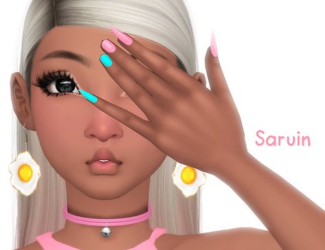 Saruin Saruin's Sims 4, Lesbian Nails, Cc Nails, Sims 4 Nails, Cold Stone Creamery, Nutrition Store, Cc Clothes, Sims 4 Mm Cc