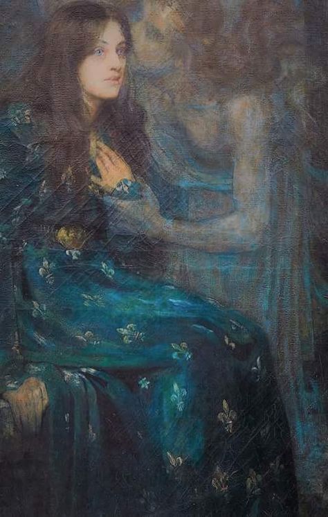 The Silent Voice. Gerald Moira. 1898. Gerald Moira, The Silent Voice, Pre Raphaelite Art, Pre Raphaelite, Romantic Art, Ethereal Art, Classical Art, Pretty Art, Beautiful Paintings