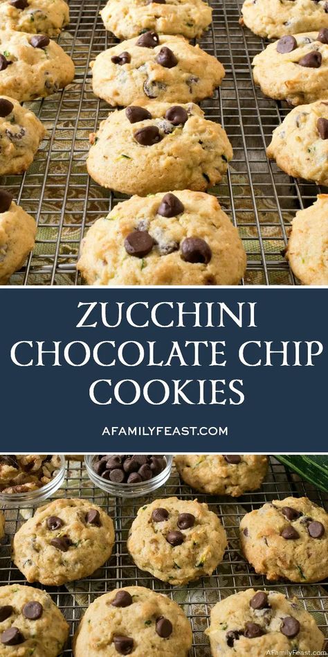 Zucchini Cookie Recipes, Zucchini Chocolate Chip Cookies, Basic Chocolate Chip Cookies, Zucchini Oatmeal, Zucchini Cookies, Zucchini Recipes Dessert, Zucchini Chocolate, Best Zucchini, Healthy Chocolate Chip