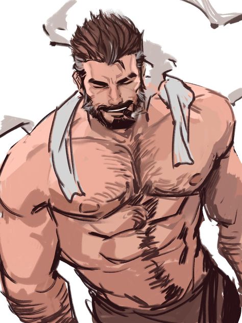 Zerochan Anime, Buff Guys, Man Sketch, Man Character, Character Poses, Guy Drawing, Male Poses, Human Art, Character Design Male