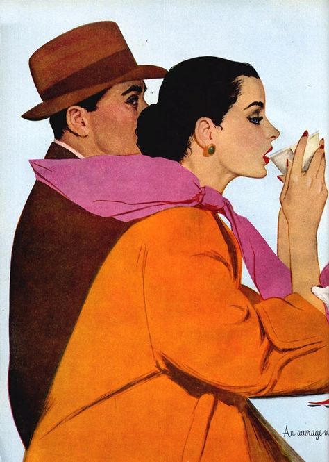 Coby Whitmore, Vintage Cosmopolitan, Arte Pulp, Vintage Illustration Art, Mid Century Illustration, Vintage Couples, Romance Art, Pulp Art, Illustration Vintage