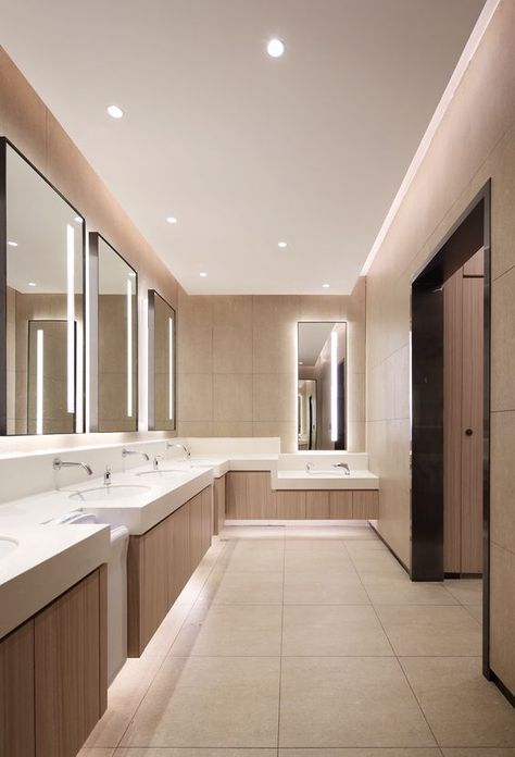 Modern Public Restroom Design, Hospital Bathroom Design, Luxury Public Bathroom, Commercial Toilet Design, School Toilet Design, Office Toilet Design, Public Toilet Interior, Commercial Restroom Design, Modern Restroom Design