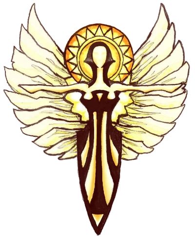 Sarenrae | Pathfinder Wiki | Fandom Holy Symbol, Symbole Protection, Healing Light, Pathfinder Rpg, Vox Machina, A God, Symbolic Tattoos, Gods And Goddesses, Coat Of Arms