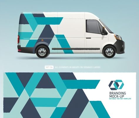 Van Design Graphics, Branded Vehicles, Vehicle Graphics Branding, Truck Wraps Graphics, Van Branding, Truck Branding, Van Signage, Van Graphics, Car Valet