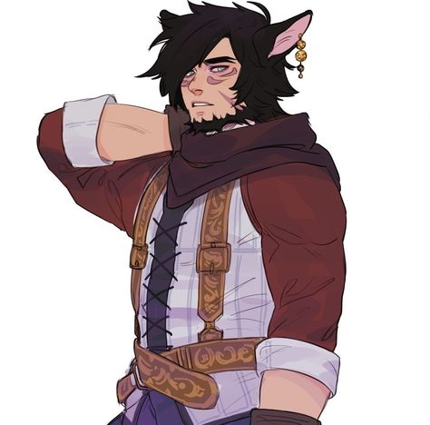 Shifter Dnd Male, Dnd Shifter, Shifter Dnd, Cat Shifter, Dragon Shifter, Hybrid Art, Cat Character, Dungeons And Dragons Characters, Dnd Art