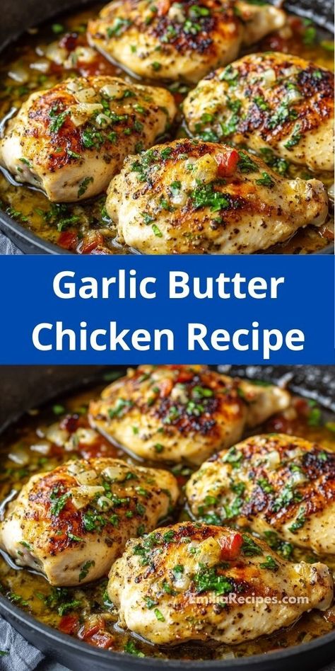 Craving a mouthwatering meal that’s simple to whip up? Discover this Garlic Butter Chicken recipe, where savory garlic and rich butter create a delightful dish. Perfect for busy weeknights or special occasions alike! Garlic Butter Chicken Breast, Garlic Chicken Recipe, Garlic Chicken Recipes, Chicken Breast Seasoning, Butter Chicken Recipe, Garlic Butter Chicken, Garlic Butter Sauce, Honey Garlic Chicken, Quick Weeknight Meals