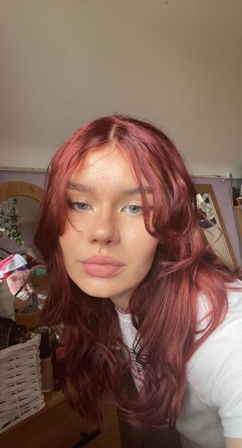 Dusty Pink Hair, Red Hair Blue Eyes, Mushroom Hair, Red Hair Inspo, Ferrari Red, Ginger Hair Color, Dyed Hair Inspiration, Red Hair Color, Hair Color Balayage