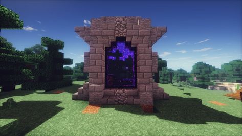 Nether Portal Design, Minecraft Portal, Nether Portal, Portal Design, Minecraft Structures, Minecraft Interior Design, Minecraft House Plans, Minecraft Cottage, Minecraft Plans