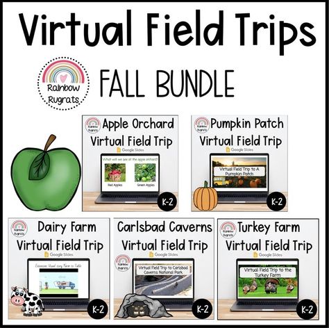 Looking for Fun Friday Lessons this October that takes your class on a virtual field trip to an apple orchard, pumpkin patch, a Cave, a Turkey Farm and Dairy Farm? These are perfectly designed google slides for your Kindergarten and First Grade class. These exciting locations make learning science vocabulary, writing, and reading fun. use these slides as a topic to help students learn facts for writing. Apply these topics to your opinion writing or informative writing lessons. Turkey Farm, Informative Writing, Science Vocabulary, Carlsbad Caverns, Virtual Field Trips, Reading Comprehension Skills, Learn Facts, Opinion Writing, Informational Writing