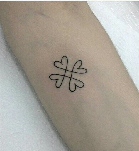 Simple Small Tattoos, Simbols Tattoo, Tattoos Simple, On Tattoo, Clover Tattoos, Family Tattoo, Tasteful Tattoos, 4 Tattoo, Small Tattoos Simple