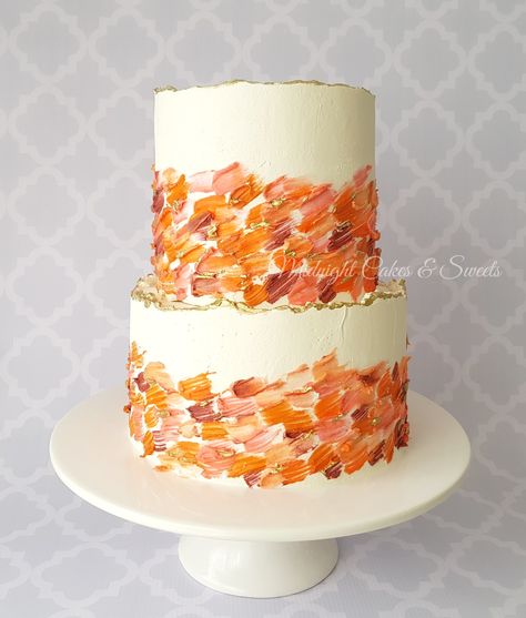 Exam Inspiration, Thanksgiving Cupcakes, Buttercream Cakes, Fall Cakes, Final Exam, Painted Cakes, Kids Party Themes, Autumn Painting, Drip Cakes