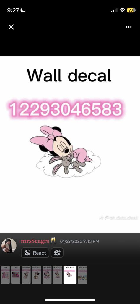 Bloxburg Minnie Mouse Room, Decals For Walls Bloxburg, Minnie Mouse Codes For Bloxburg, Bloxburg Disney Princess Decal Codes, Bloxburg Minnie Mouse Codes, Disney Princess Decals Bloxburg, Bloxburg Minnie Mouse Decals, Princess Decals Bloxburg, Disney Decals Bloxburg