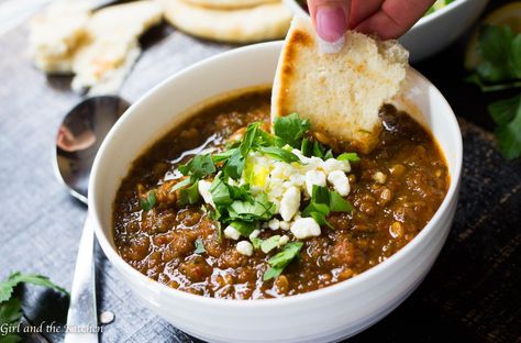 [Made for a party, everyone loved it! I thought I was going to be eating this for weeks, there was so much, and I didn't even have a single bowl left.] Persian Lentil Soup...A Chicago Restaurant Fave Persian Food Recipes, Vegan Lentil Soup Recipes, Vegan Lentil Soup, Vegan Lentil, Persian Cuisine, Lentil Soup Recipes, Lentil Recipes, Persian Food, Lentil Soup