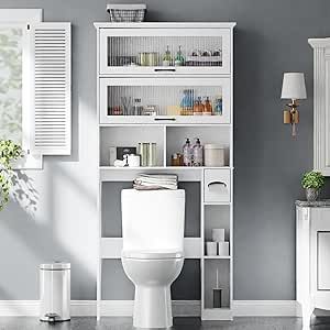 Transparent Doors, Over The Toilet Storage Cabinet, Toilet Storage Cabinet, Freestanding Bathroom Storage, Over The Toilet Storage, Bathroom Freestanding, Bathroom Shelving, Over The Toilet, Toilet Paper Storage