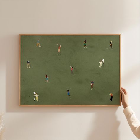 Hello & Welcome! Enjoy this minimalist print of tiny people golfing! Refresh your art collection! Printable wall art Instant download Jpg files are High Resolution (300 dpi) in RGB format You will receive 5 jpg files in the following sizes: 2:3 ratio for Printing: INCHES: 4 x 6 | 6 x 9 | 8 x 12 | 10 x 15 | 12 x 18 | 16 x 24 | 20 x 30 | 24 X 36 3:4 ratio for Printing: INCHES: 6 x 8 | 9 x 12 | 12 x 16 | 18 x 24 | 24x32 4:5 ratio Printing: INCHES: 4 x 5 | 8 x 10 | 16 x 20 | 24 X 30 1:1 ratio Square Room Decorations For Men, Mens Room Art, Art For Entryway, Office Decor Wall Art, Oversized Horizontal Wall Art, Apartment Picture Wall, Mid Century Modern Bathroom Art, Art For Guys Apartment, Office Art Wall