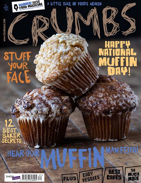 Crumbs Magazine cover on Behance Food Magazine Layout, Magazine Cover Layout, Magazine Cover Page, Magazine Cover Ideas, Magazine Design Cover, Beverage Poster, Food Magazine, Food Drawing, The Text